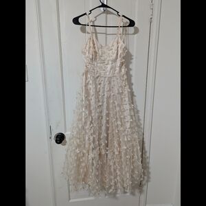 Betsey Johnson Cream Floral Maxi Dress